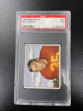 1950 Bowman #29 BulletBill Dudley Card - HOFPittsburgh Steelers PSA 7NM