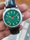 Vintage6309A Seiko 5 Automatic17Jewels DayDate Japan Mens Wrist Watch Green 1