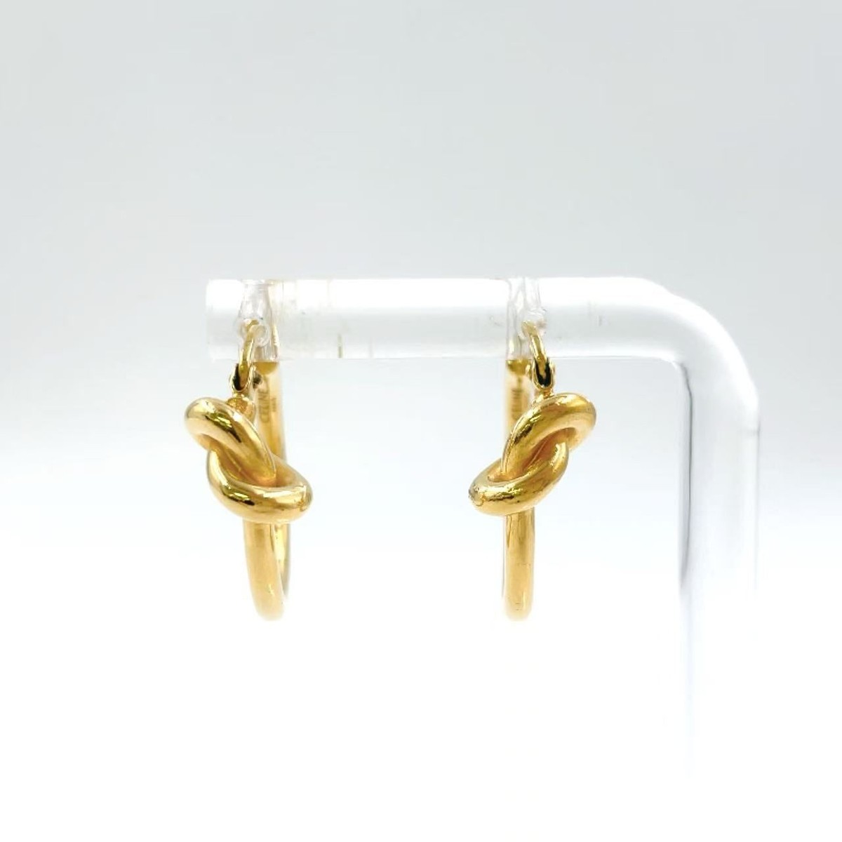 CELINE Small Hoops ゴールド ピアス CELINE Knot Small Hoop GP Gold Earrings 0.9in Used Japan | eBay