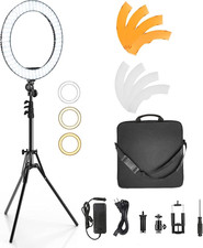 19 Inch Ring Light with Stand  Phone Holder   55W 5500K Professional Ring Light