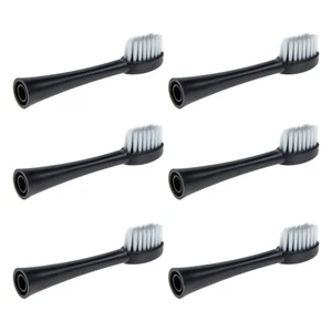 6Pcs Têtes de brosse à dents électrique réutilisable Remplacement compatible Durable Noir
