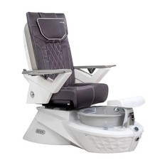 GEOM I FX Shiatsulogic Pedicure Chair White/Gray w/Discharge Pump, Chocolate