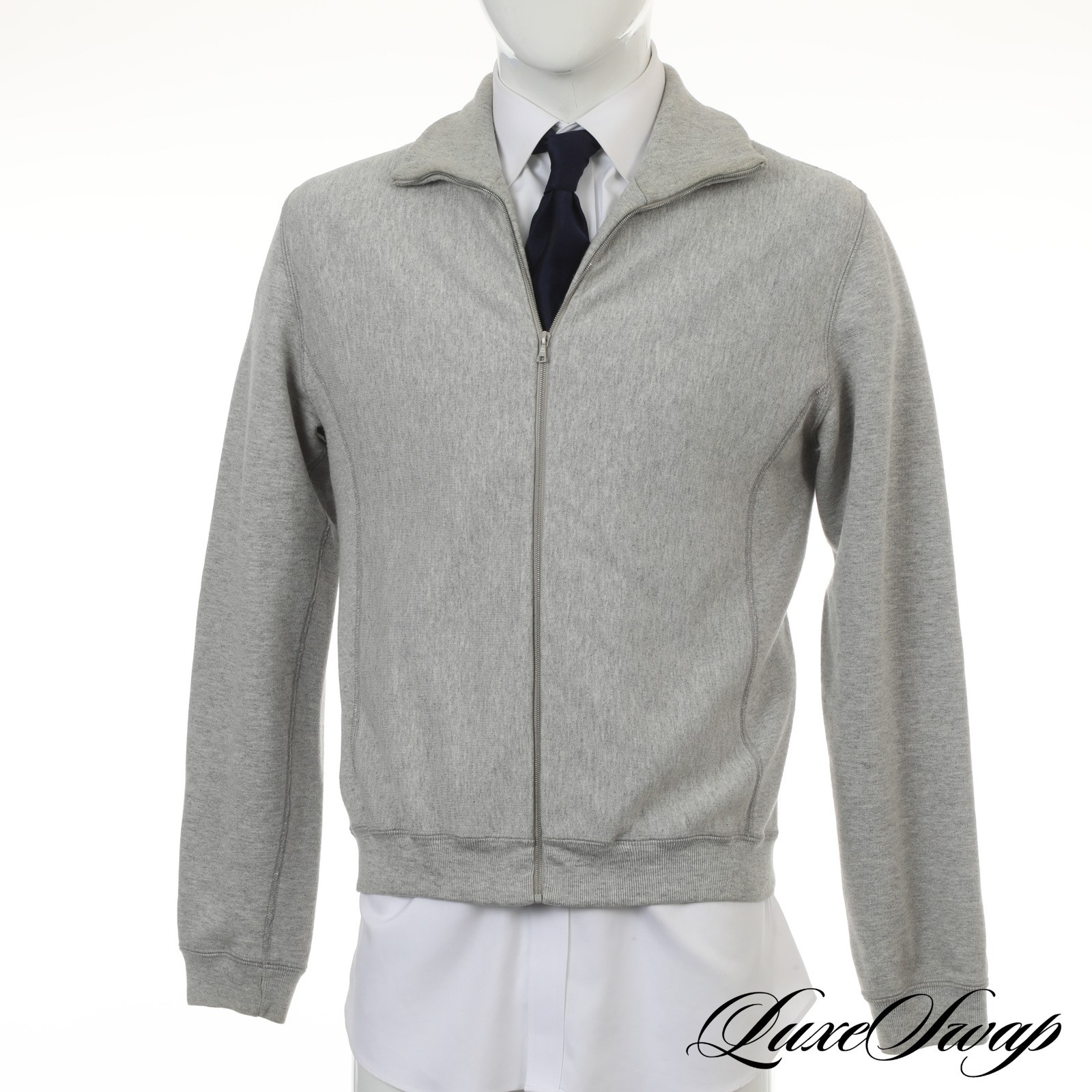 APC Paris Made in France Ash Grey Ringspun Zip Track … - Gem