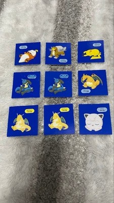Pokemon Pan Deca Charakter Sticker Pokemon Schlaf 9 Stück Lot Set Sammlerstück
