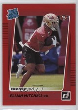 2021 Panini Donruss Rated Rookie Press Proof Red Elijah Mitchell #312 0l6w
