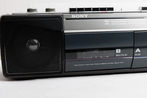 Sony CFS-W301 Dual Cassette Recorder AM-FM Stereo Radio w/Cord Working