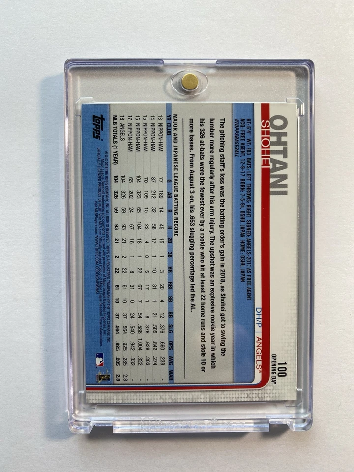 2019 Topps Opening Day - Shohei Ohtani #100 - Image 2 of 2