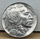 1937 Buffalo Nickel – XF/AU – Strong Horn & Facial Detail – Original Coin