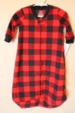 Carter's Buffalo Plaid Fleece Sleep Sack Wearable Blanket Baby Size 3-6 Months