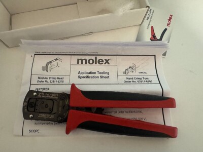 MOLEX 63811-6300 CRIMPING TOOL FOR 22-26AWG MICROCLASP FEMALE TERMINALS 207129 S