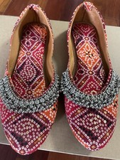 Handcrafted women Khussa Shoes Pakistani Indian Punjabi Jutti Party Size 7
