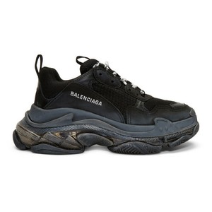 balenciaga black triple s clear sole sneakers