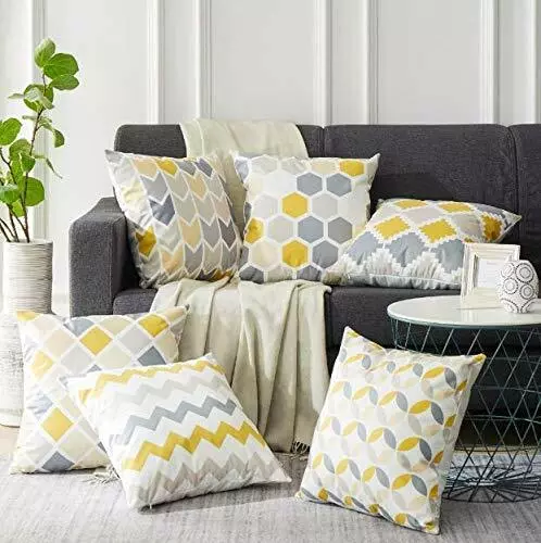 Throw Pillow Covers Nordic Cushion Cover Set of 6 16 X 16 inch