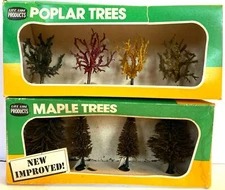 Vintage Life Like Products Maple Poplar Trees Train Accessories HO Scale