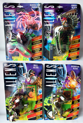 4X VINTAGE 1992 ALIENS QUEEN FACE HUGGER SNAKE BULL SCORPION