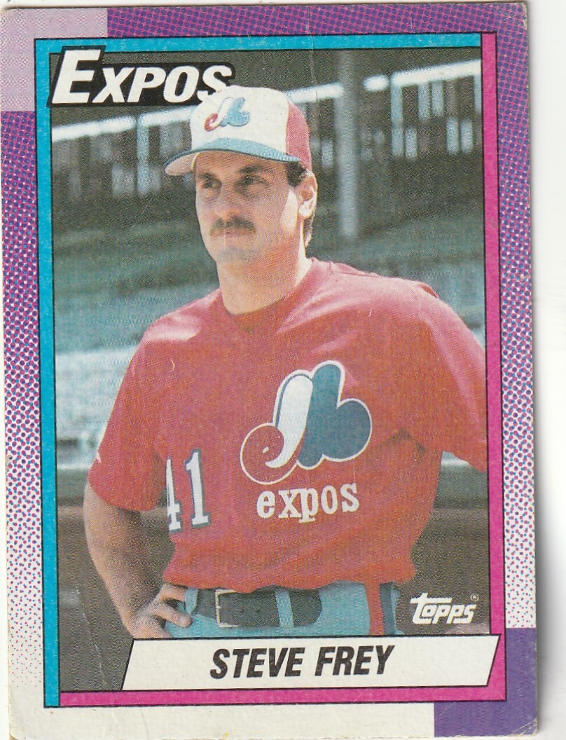 FREE SHIPPING-MINT-1990 Topps 91 Steve Frey Montreal Expos