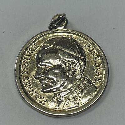 Vintage 1984 Gold Plated Commemorative Pope John Paul II Canada Visit Pendant