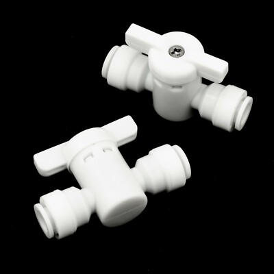 2pcs 1/4'' Plastic Quick Connect Ball Valve Drain Backwash Water Filter Part OD