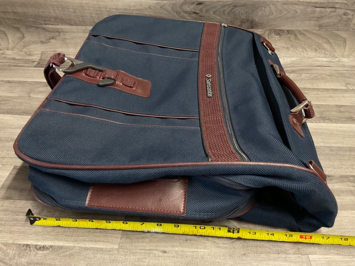 Samsonite Garment Suit Bag Vintage Silhouette 4 Blue Canvas