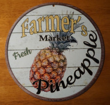 Hawaiian Pineapple Hawaii Farmer Market Sign Tiki Bar Luau Beach Home Decor NEW