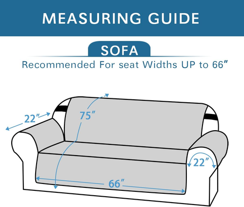 Reversible Sofa Slipcover Furniture Protector Water Resistant 2" Wide Elastic St - Imagen 2 de 5