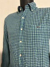 Vineyard Vines Mens Shirt Small Aqua Plaid Slim Fit Tucker Cotton Long Sleeve