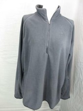 ADIDAS SIZE M MENS BLACK ATHLETIC OUTDOOR HALF-ZIP FLEECE PULLOVER JUMPER T891