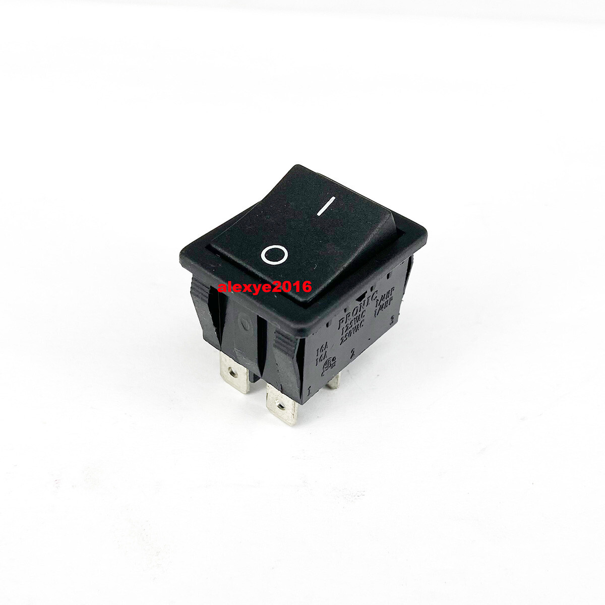 Pronic R22 Black PRONIC 16A 125/250VAC T120 R22 Rocker Switch 4 Pins ON-OFF 2 ...