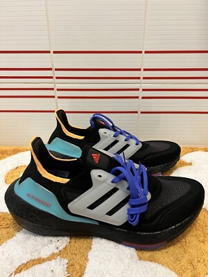 Adidas UltraBoost 21 Black Pulse Aqua S23870 Sneakers Men 8.5