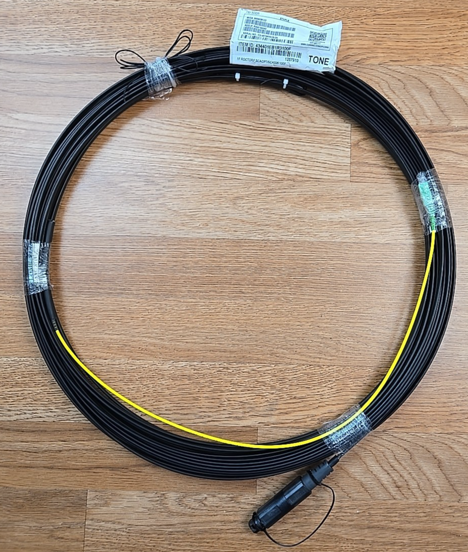 Corning 100' Fiber Optic Cable 434401EB1R3100F ROC Drop Cable Assembly ...