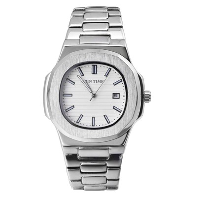 Waterproof Quartz Watch with Simple Dial and Butterfly Buckle