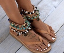 Flat Women  s Summer Sandals, Bohemian Women Sandals, Summer Beach Sandals Women
