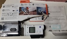 SONY Exmor R WI-FI HDR-AS200V WATERPROOF CAMCORDER WHITE BATTERY Tested