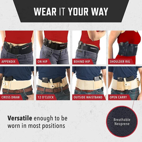 POLICE Belly Band Gun Holster for Concealed Carry Universal Pistol Gun