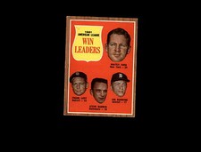 1962 Topps 57 AL Win Leaders Ford/Lary/Barber/Bunning VG-EX #D515919