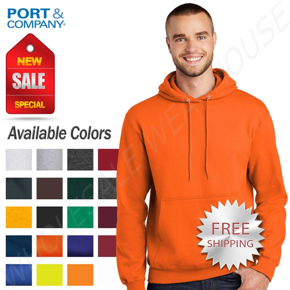 Port & Company Big & Tall 9-ounce 50/50 cotton/poly Pullover Hoodie PC90HT