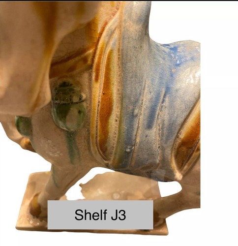 VINTAGE 1980S TANG STYLE SANCAI GLAZED POTTERY HORSE STUNNING HOME DECOR - Picture 11 of 11