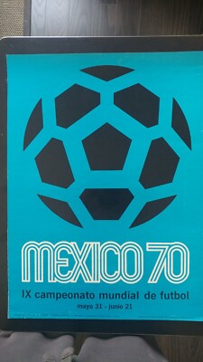 original vintage ultra rare 1970 world cup poster Mexico70, not a