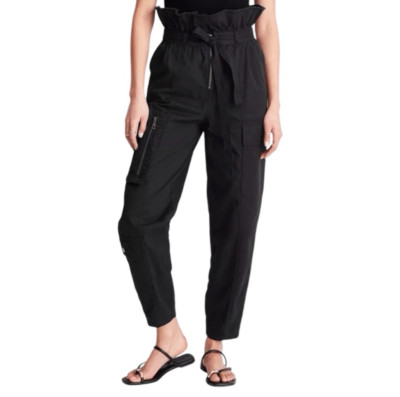 NEW Future Collective Jenny K. Lopez Fold Over Cargo Pants Black 8