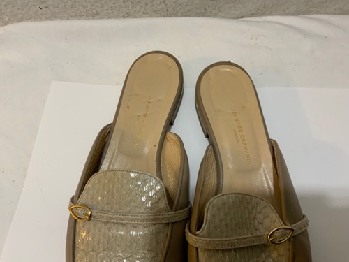 Zapato plano Jennifer Chamandi para mujer gris piel de serpiente mulas EU 36.5/US 6.5 - Imagen 8 de 13