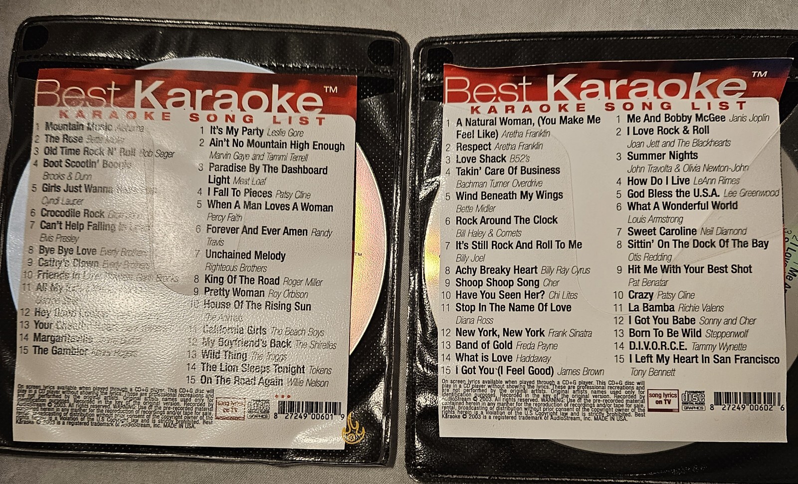 Lot of 2 Best Karaoke cdg discs eBay
