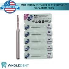 MDT Straight Fissure Flat Cross Cut FG Carbide Burs Shaping Dental Restoration