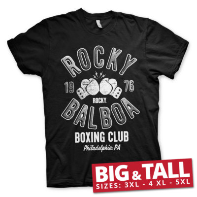 Offiziell Lizenziert ROCKY Balboa Boxen Club Big&tall 3XL, 4XL, 5XL Herren T
