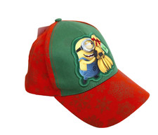 Despicable Me Minion Kids Baseball Snapback Hat Red One Size NEW