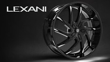 26x10 Lexani Senna Wheels Gloss Black Rims Fit Escalade Yukon Sierra Silverado