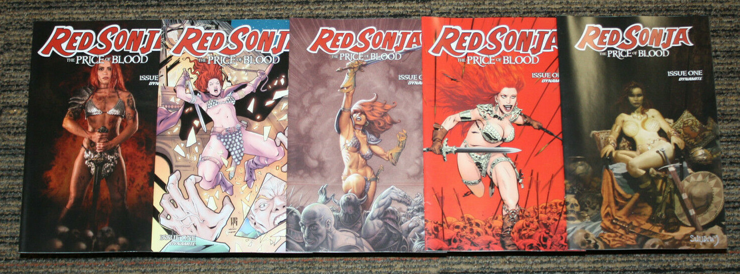 Red Sonja The Price of Blood #1 FOURTEEN COVER SET ALL Base & Ratio Variants Nowa praca, obfita