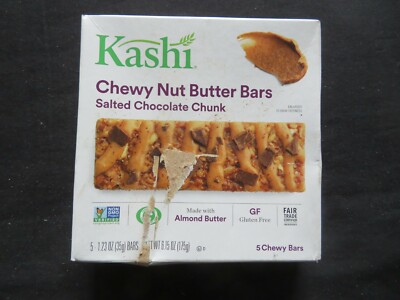 (1) 5-Count Box Kashi Chewy Nut Butter Bars Salted Chocolate Chunk 1.23 Oz Ea #8