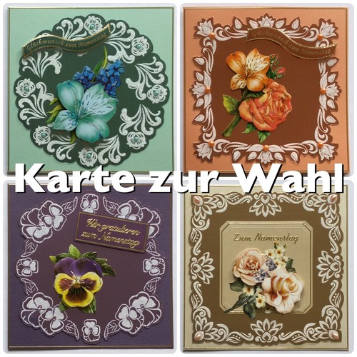 3D Rose Grußkarte Mit Umschlag – Set 1, Innen Leer Zum Selbstgestalten
