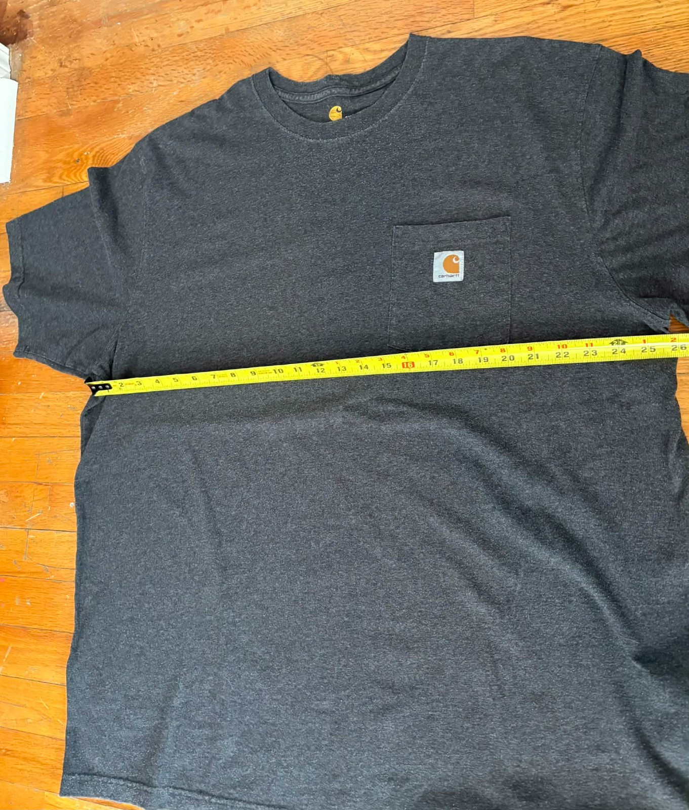 Carhartt Men's 2XL Original Fit Gray Chest Pocket Crew Neck TShirt thumbnail 4