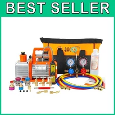 HVAC Vacuum Pump Set with Gauge for R1234yf R134a